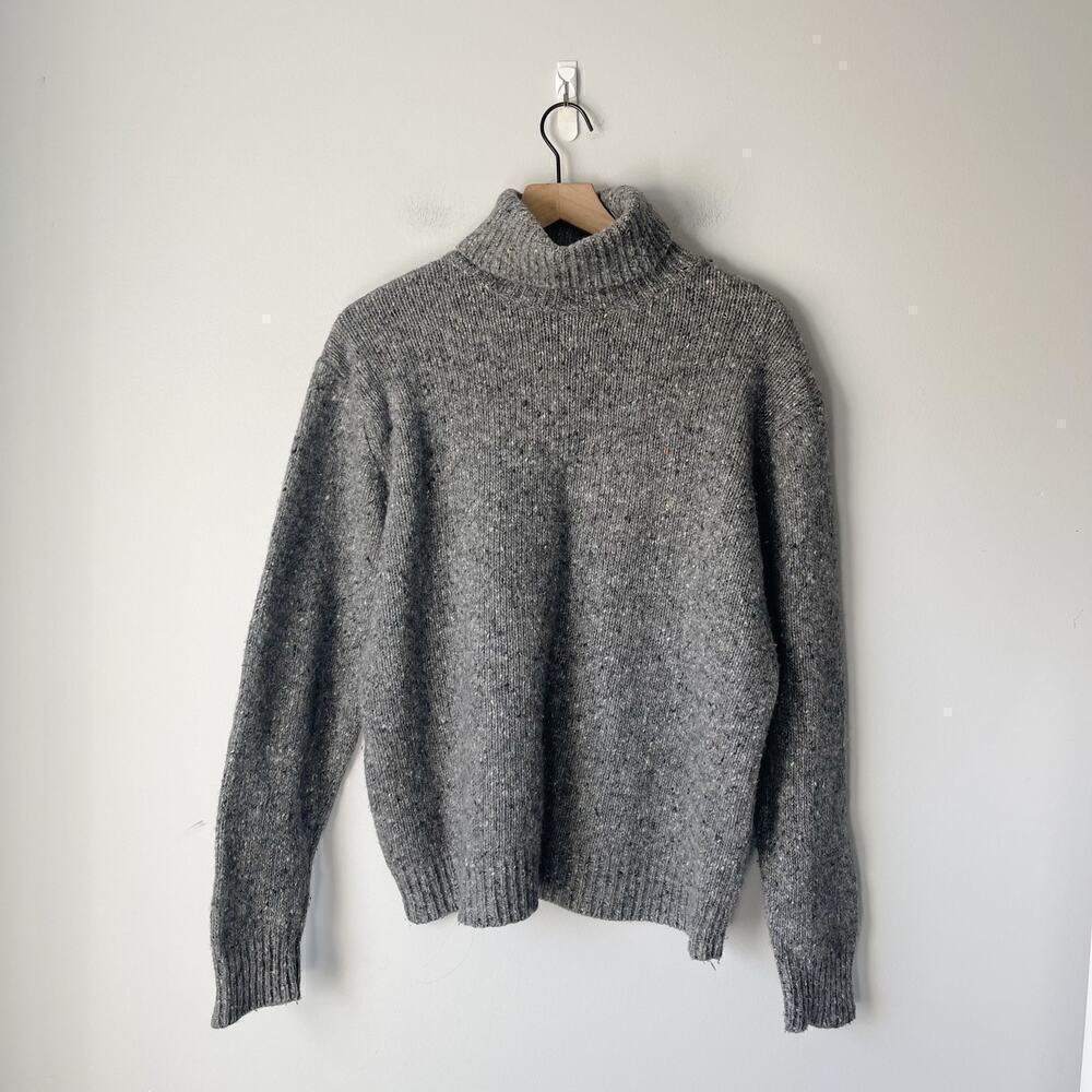 Vintage SKYR Women's Gray Wool Blend Turtleneck Pullover Sweater Size M